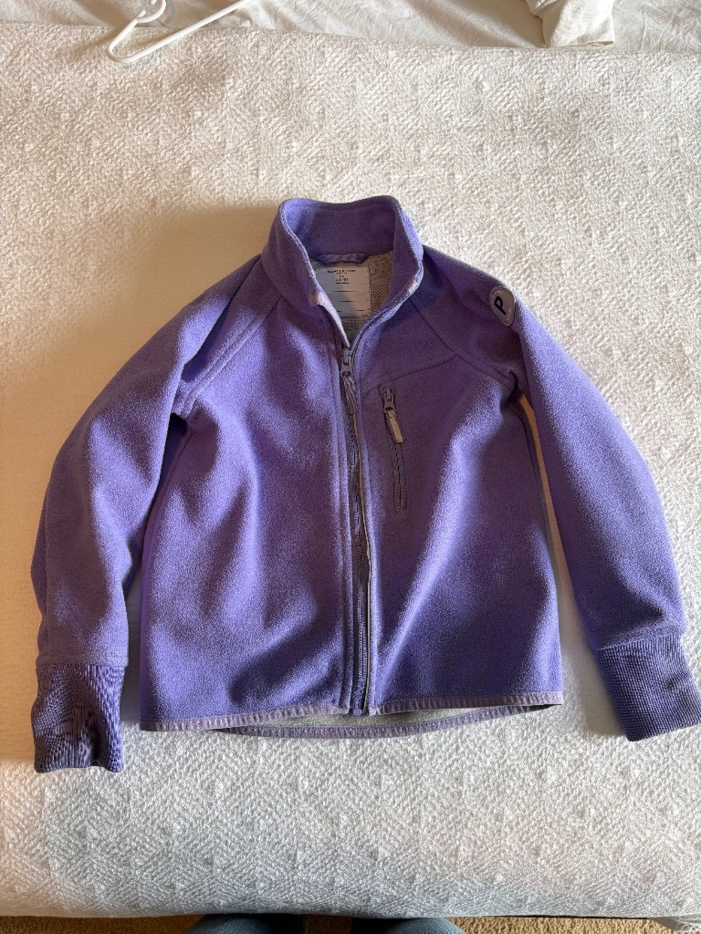 Polarn O. Pyret Girls Purple Fleece Zip-Up Jacket